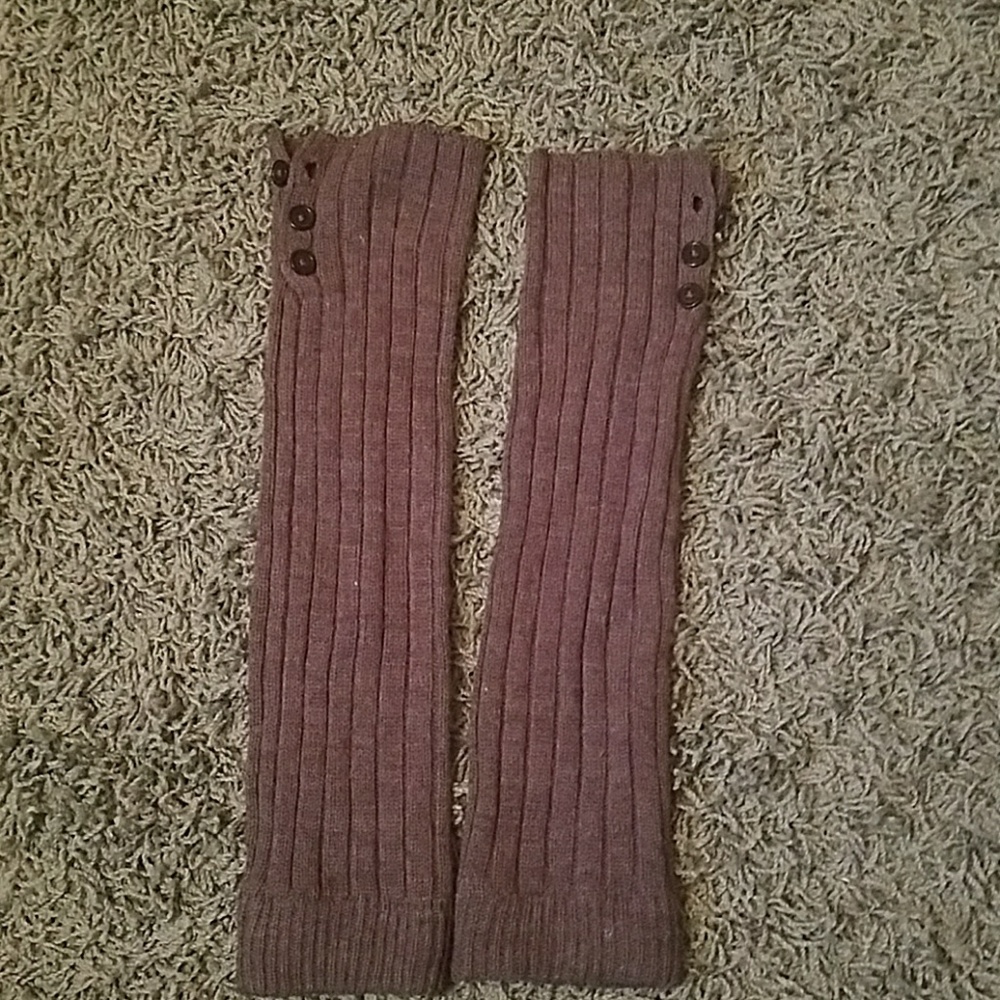 Gray leg warmers